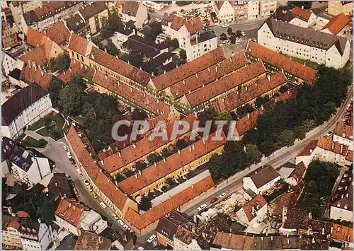 Cartes postales moderne Augsburg Fuggerei (Luftaufnahme)