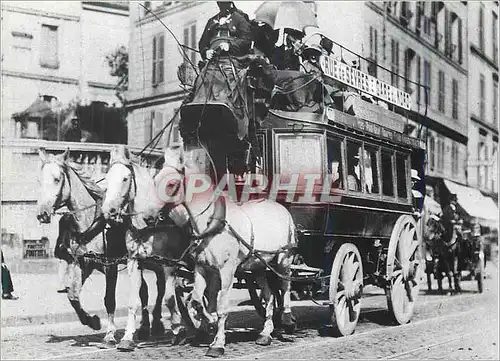 Cartes postales moderne Paris 1900 Omnibus a Chevaux