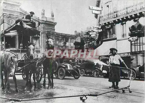 Cartes postales moderne Paris 1900 Omnibus a Chevaux Devant la Gare du Nord