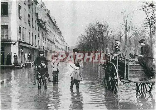 Cartes postales moderne Paris 1900 Scene Prise Lors des Inondations de 1910