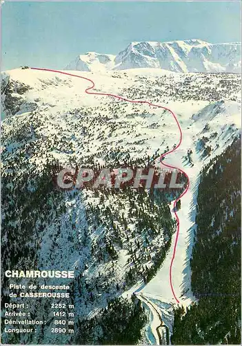 Cartes postales moderne Chamrousse Piste de Descente