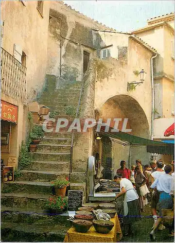 Moderne Karte Saint Tropez La Place aux Herbes Le Marche aux Poissons