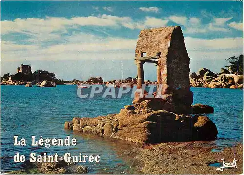 Cartes postales moderne La Legende de Saint Guirec Couleurs de Bretagne La Cote de Granit Rose Plaumanach