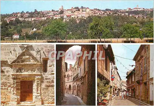 Moderne Karte Belves (Dordogne) Vue Generale Portail Sculpte