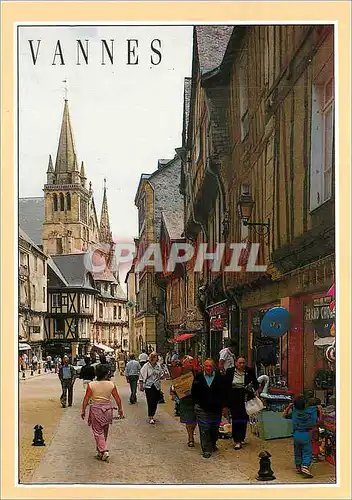 Moderne Karte Vannes La Bretagne en Couleur Promenade dans le Vieux Vannes