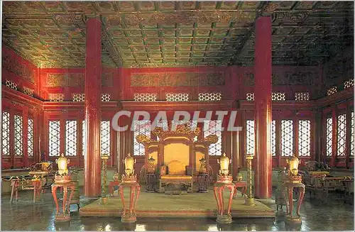 Moderne Karte The Interior of Zhong He Dian (Hall of Complete Harmony)