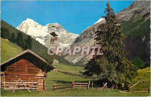 Cartes postales moderne Sessalbahn Kandersteg Oeschinen Mit Blumlisalp (Hotel Pension Oeschinensee)