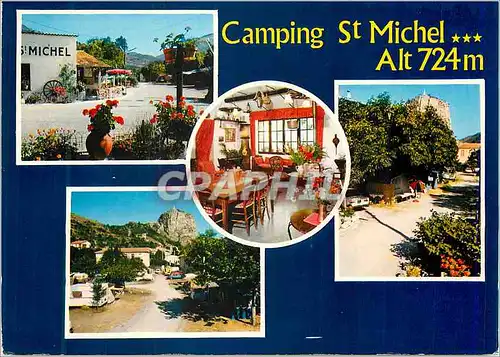 Moderne Karte Castellane (Alpes de Hte Prov) Camping St Michel Alt 724 m Terrain de Sejour sur La Route Napole