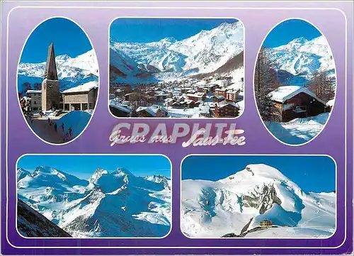 Moderne Karte Saas Fee 1800 m Wailis