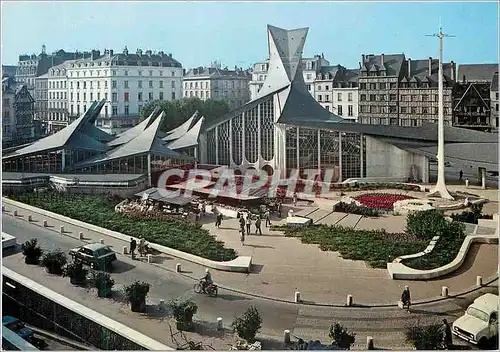 Moderne Karte En Normandie Rouen (Seine Maritime) Place du Vieux Marche et Eglise Sainte Jeanne d'Arc