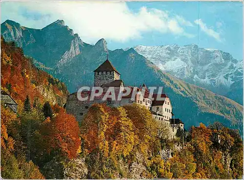 Moderne Karte Schloss Vaduz Furstentum Leichtenstein