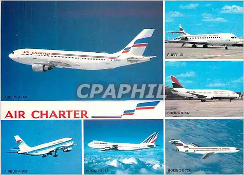 Cartes postales moderne Flotte Utilisee par Air Charter Filiale d'Air France et d'Air Inter Aviation