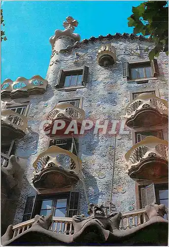 Moderne Karte Barcelona Casa Batllo Obra del Arquitecto A Gaudi