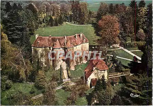 Moderne Karte En Normandie Chateau Feodal d'Harcourt XIIIe XVe S Vue Aerienne