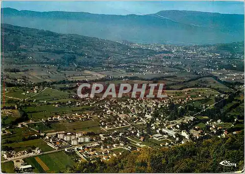 Moderne Karte Challes les Eaux (Savoie) Vue Generale Aerienne