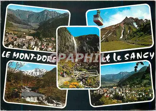Cartes postales moderne le Mont Dore (alt 1050m) Vues Generales la Grande Cascade et le Puy de Sancy (1886m)
