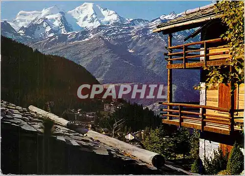 Cartes postales moderne Chalet de Verbier et Grand Combin