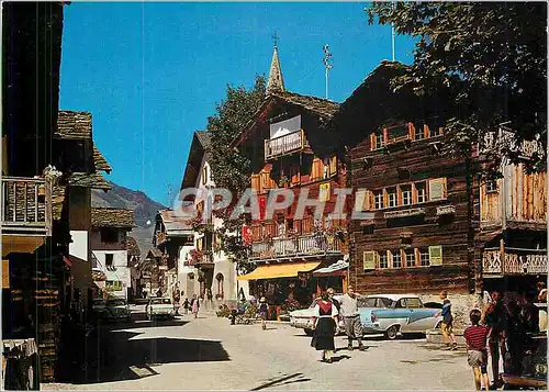 Cartes postales moderne Evolene 1371m Val d'Herens la Rue du Village