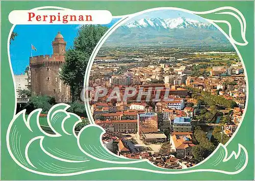 Moderne Karte Perpignan (Pyrenees Orientales)