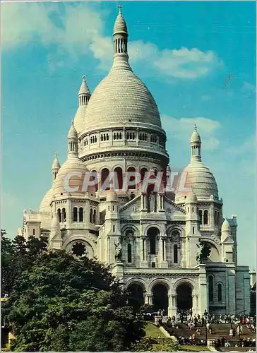 Moderne Karte Paris et ses Merveilles la Basilique du Sacre Coeur de Monmartre