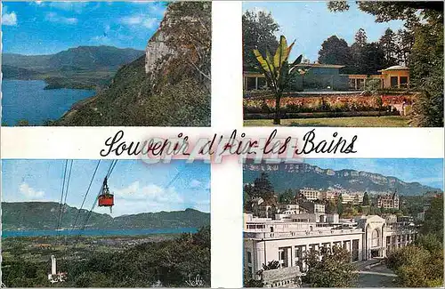 Cartes postales moderne Souvenir d'Aix les Bains Bout du Lac Le Parc Teleferique Etablissement Thermal