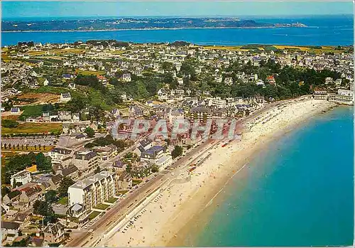 Moderne Karte Saint Cast (Cotes du Nord) Vue Aerienne de la Plage