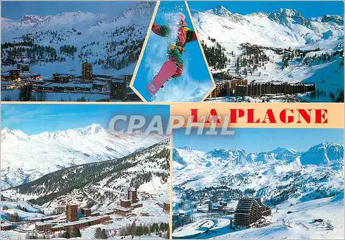 Moderne Karte La Plagne Savoie (Alt 1980 m)