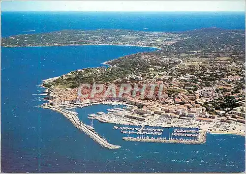 Moderne Karte Saint Tropez et ses Plages vues d'Avion