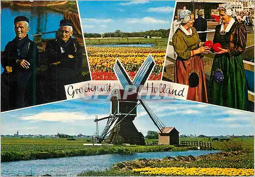 Moderne Karte groetenuit Holland Moulin