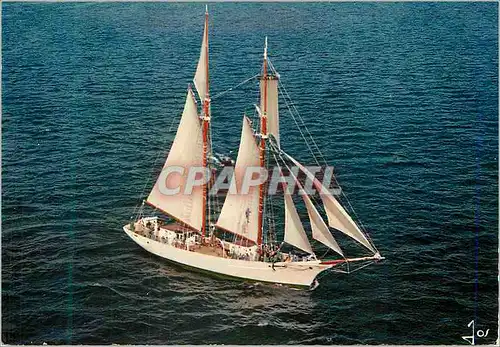 Cartes postales moderne La Bretagne en Couleurs Goelette Toute Voile sur L'Ocean Bateau