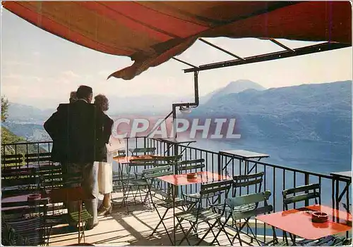 Cartes postales moderne En Belvedere de la Chambotte Altitude 842 m Vue sur le Lac du Bourget et la Dent du Chat (1390)