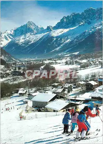 Moderne Karte Vallee de Chamonix Mont Blanc Haute Savoie Les Douches alt 1008 m