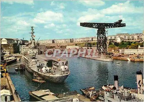 Moderne Karte Brest la Penfeld la Jeanne d'Arc Bateau