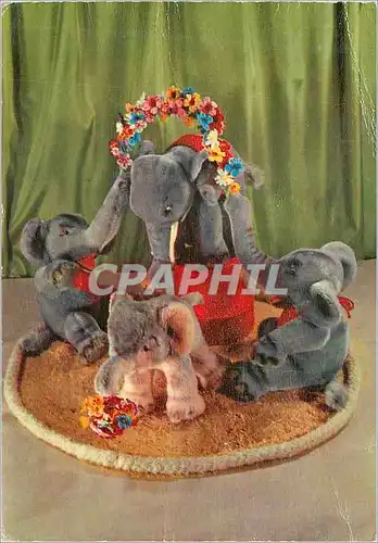 Cartes postales moderne Elephants en peluche