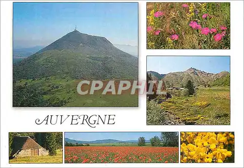 Cartes postales moderne le Puy de Dome (Alt 1465m) et le Massif du Sancy (alt 18886m) en Auvergne