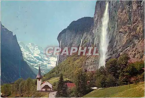 Cartes postales moderne Lauterbrunnen Mit Staubbach Grobhorn