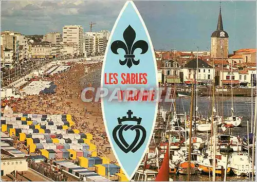 Cartes postales moderne les Sables d'Olonne le Port la Chaume et la Plage