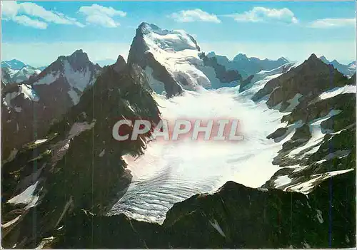 Cartes postales moderne Point Culminant des Alpes du Dauphine et ses Glaciers la Barre des Ecrins (4102m)