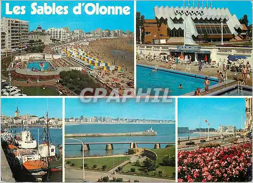 Moderne Karte les Sables d'Olonne la Vendee Touristique