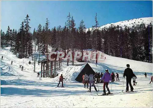 Moderne Karte Massif de Bauges (Savoie) Stade de Neige du Margeriaz alt 1400 1900m