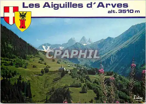 Moderne Karte en Maurienne (Savoie) dans la Vallee des Arves les Aiguilles d'Arves alt 3510m Images de Chez no