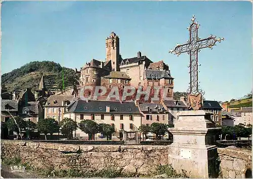 Moderne Karte Estaing (Aveyron) le Chateau XVe et XVIe siecles et la Croix Historique