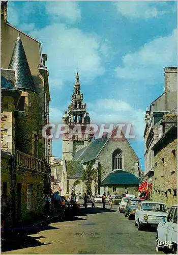 Moderne Karte la Bretagne Roscoff l'Eglise Notre Dame de Kroaz Baz