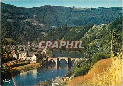 Moderne Karte Entraygues sur Truyere surnommee Entraygues la Jolie(Aveyron) les Bords de la Truyere