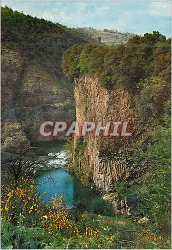 Cartes postales moderne Paysages du Vivarais les Coulees Basaltiques de Jaujac Dominant