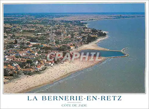 Moderne Karte La Bernerie en Retz Loire Atlantique Vue generale