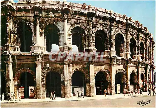 Moderne Karte Nimes Gard Les arenes epoque romaine Les arcades exterieures