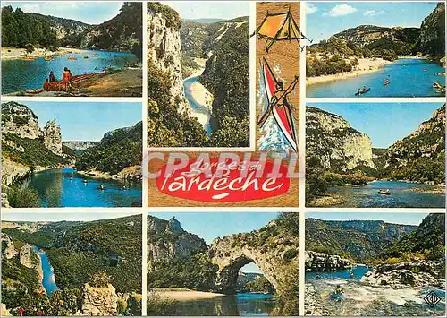 Cartes postales moderne Les Gorges de l Ardeche Environs du Pont d Arc Cirque de la Madeleine Kayak