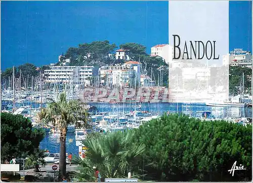 Moderne Karte Bandol Le port de plaisance Bateaux