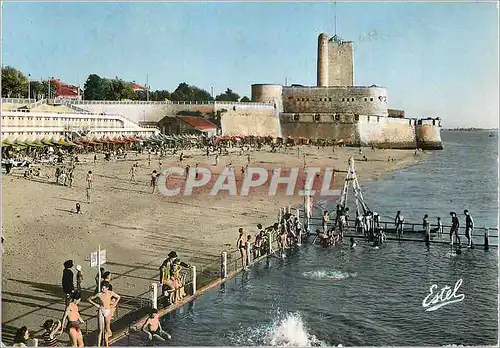 Moderne Karte Fouras La Piscine la Plage et le Chateau